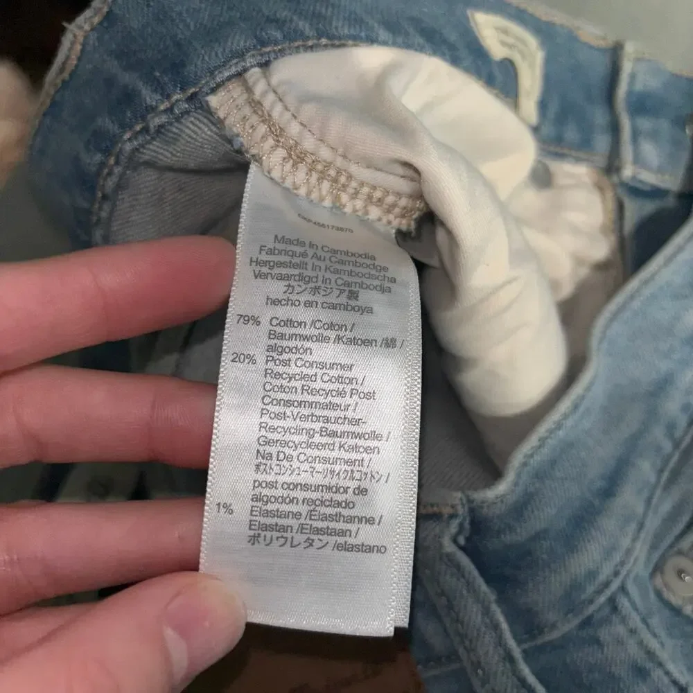 Madewell Perfect Vintage Jean in Ellicott Wash Sz 25 |High Rise Raw Hem Straight - Picture 9 of 15